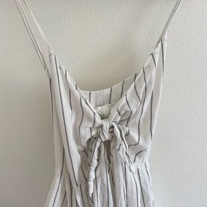 H&M strip tie front dress